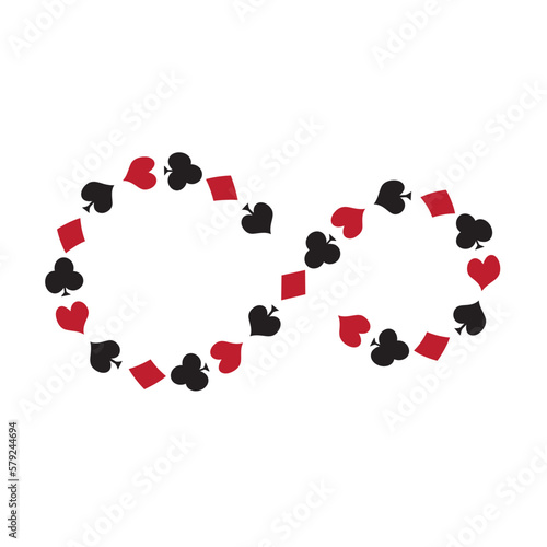 playing cards shape hearts tiles diamonds clubs clovers spades pikes infinity 