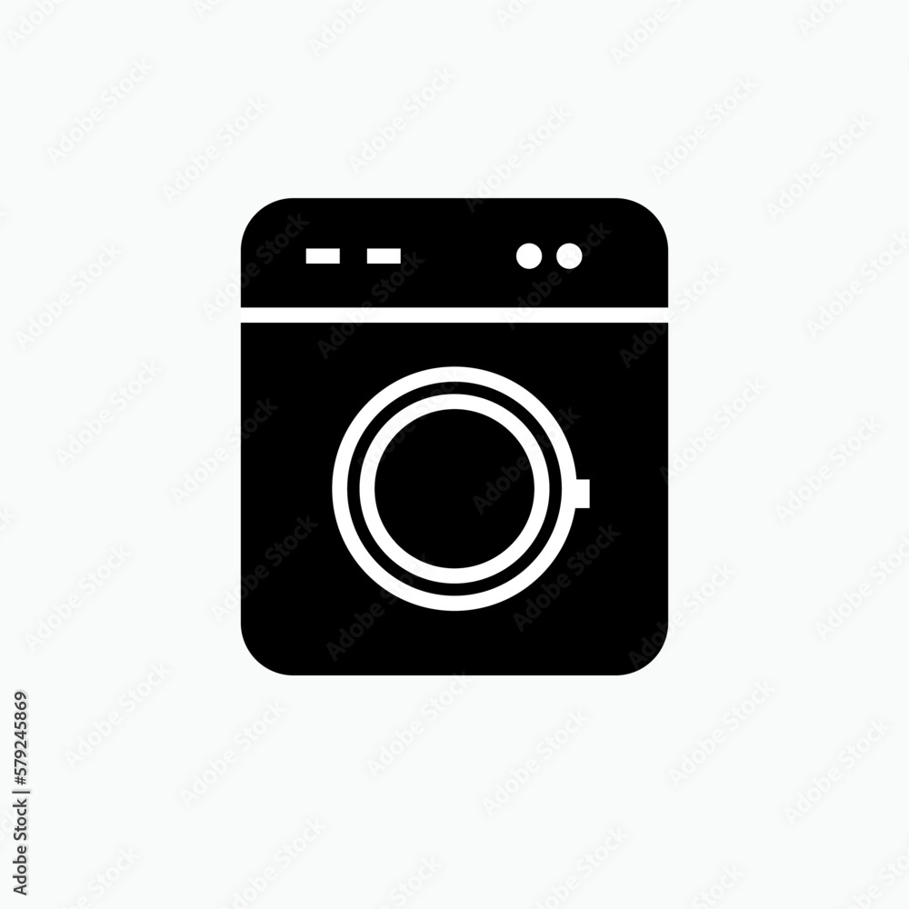 Washing Machine Icon. Laundry Element Symbol - Vector. Washing Machine Icon. Laundry Element Symbol - Vector.