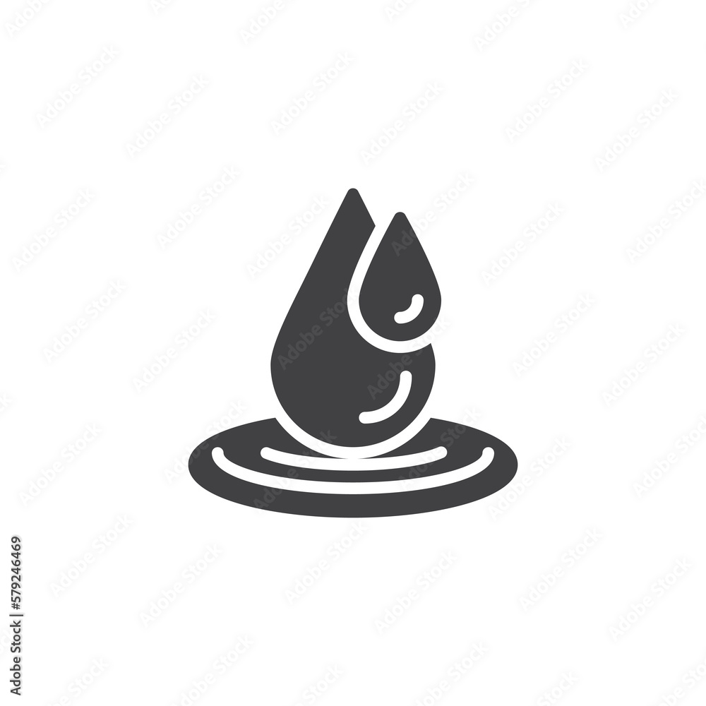 Fototapeta premium Water drop splash vector icon