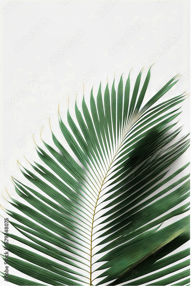 Obraz premium Beautiful colorful tropical leaves. Abstract background or wallpaper. Printable artwork. Generative AI.