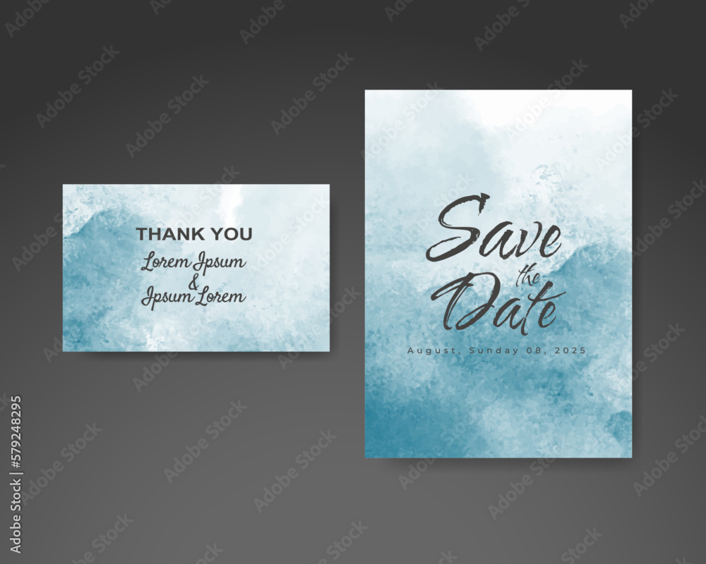 Wedding invitation with abstract watercolor background Wedding invitation with abstract watercolor background