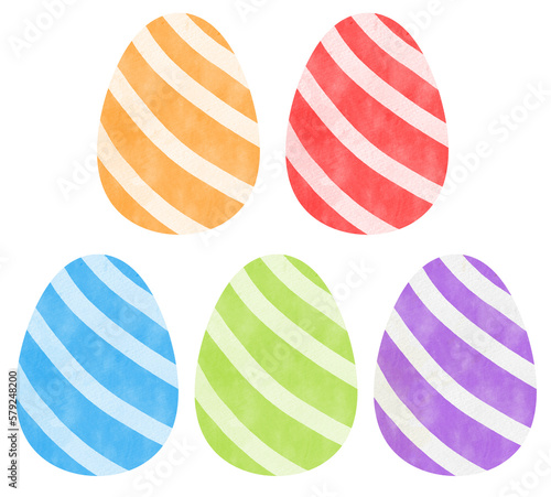 Easter egg with stripe pattern illustration