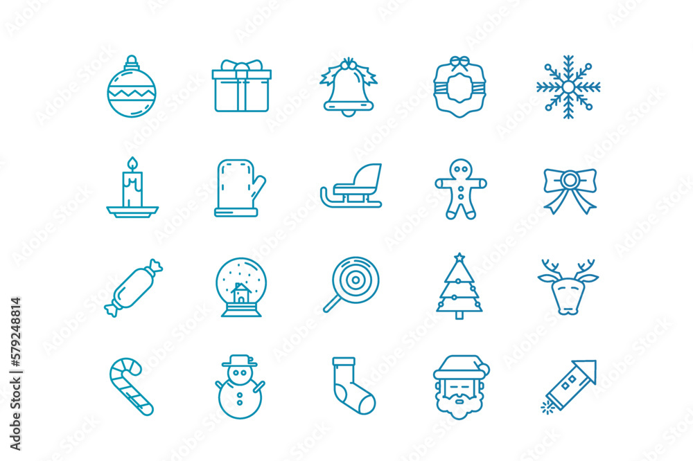 Christmas icons set Christmas icons set