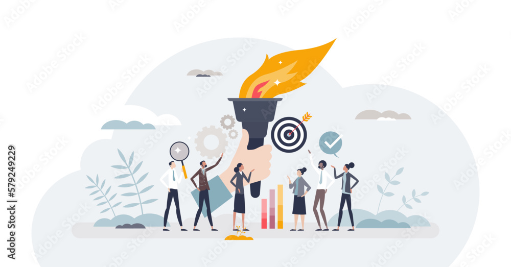 Integrity and high business ethics or principles strategy tiny person concept, transparent background. Company with respect team loyalty, transparent targets and ethical work management illustration.
