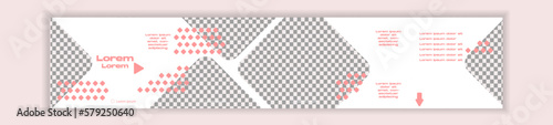 Internet application carousel squares on a your photo background endless post to insert your photo. Vector illustration.