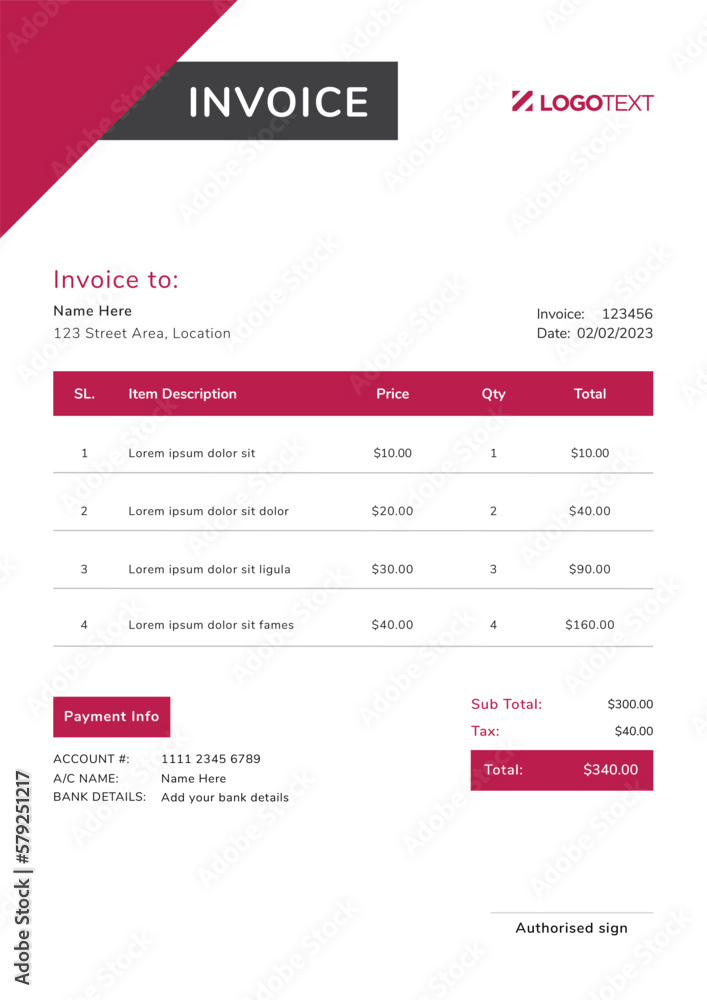 Corporate Invoice Design Template Bill form Business Payments Details Corporate Invoice Design Template Bill form Business Payments Details