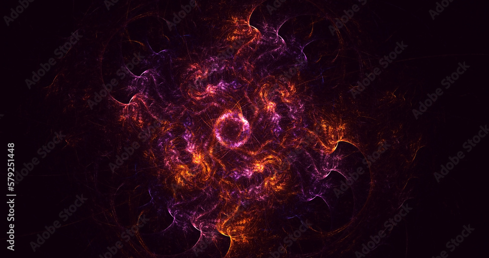 Obraz premium 3D rendering abstract round light background