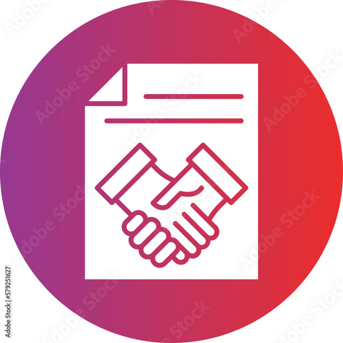 Vector Design Agreement Icon Style