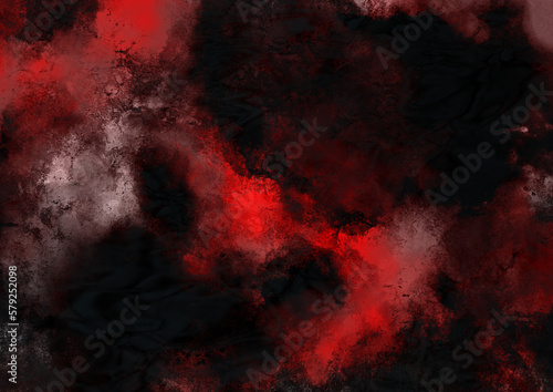 赤い不気味な恐怖の地獄イラスト