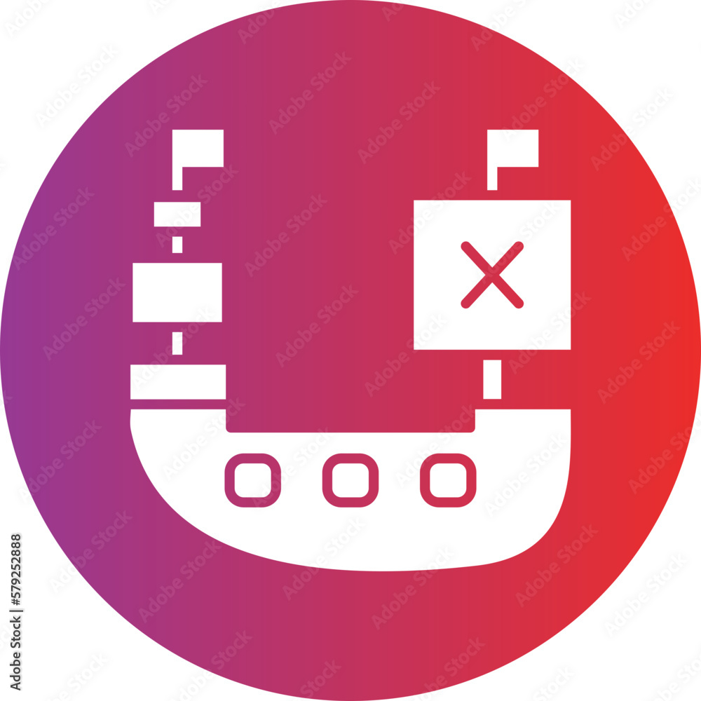 Vector Design Pirate Ship Icon Style Vector Design Pirate Ship Icon Style