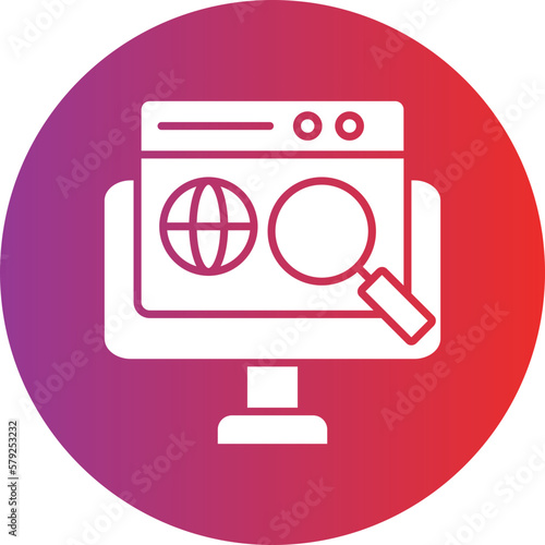 Vector Design Global Search Icon Style
