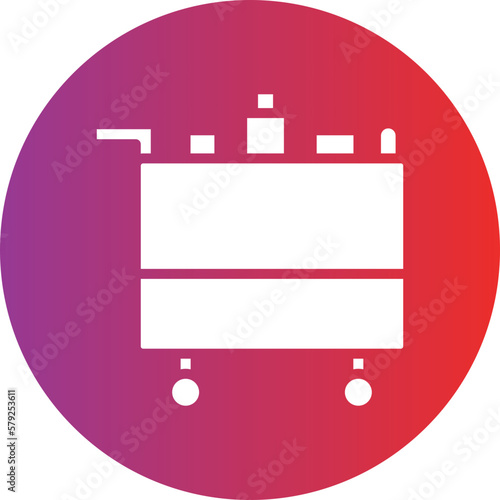 Vector Design Airplane Food Trolley Icon Style