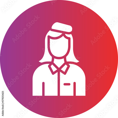 Vector Design Air Hostess Icon Style