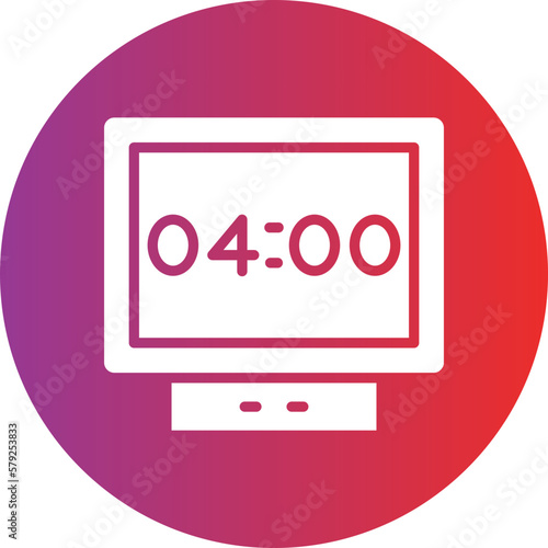 Vector Design Digital Clock Icon Style