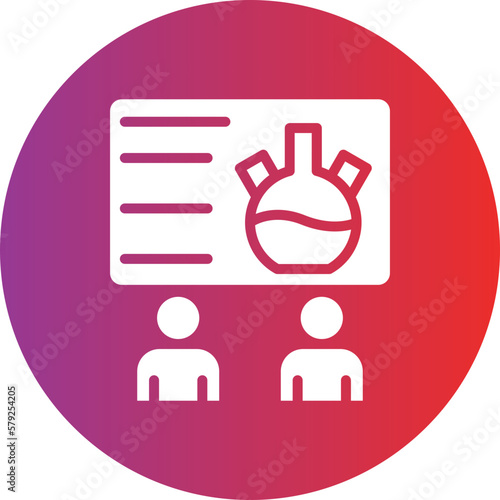 Vector Design Chemistry Seminar Icon Style