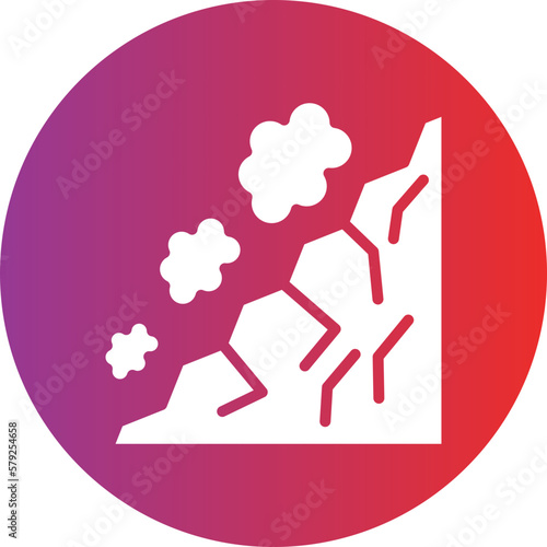 Vector Design Snow Avalanche Icon Style