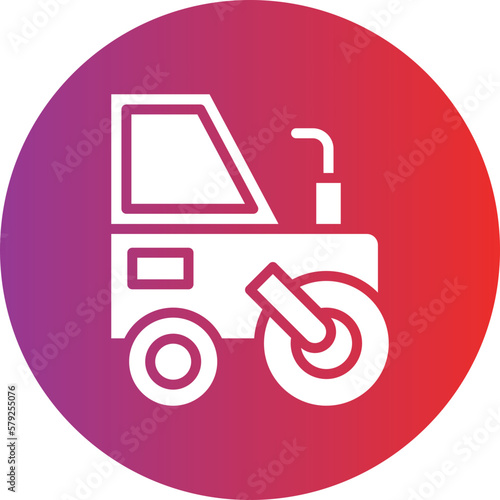 Vector Design Road Roller Icon Style