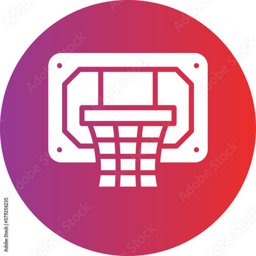 Vector Design Basketball Hoop Icon Style