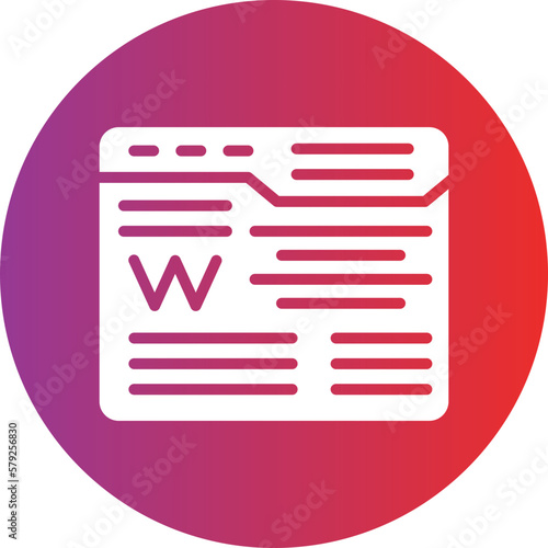 Vector Design Wikipedia Icon Style