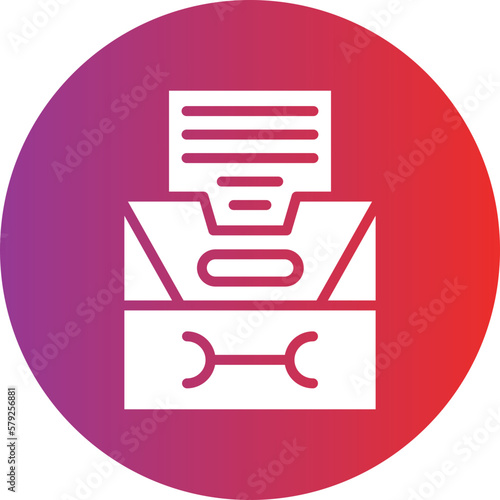 Vector Design Filing Cabinet Icon Style