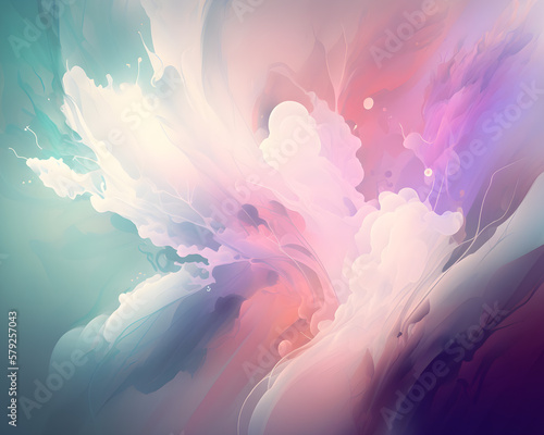Soothing pastel abstract background created with Generative AI technology