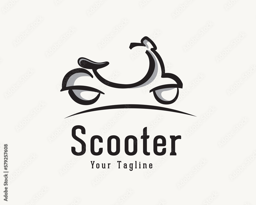 scooter line art logo symbol design template illustration inspiration scooter line art logo symbol design template illustration inspiration