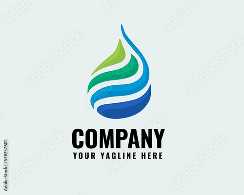 water oil droplet wave art logo design template illustration inspiration