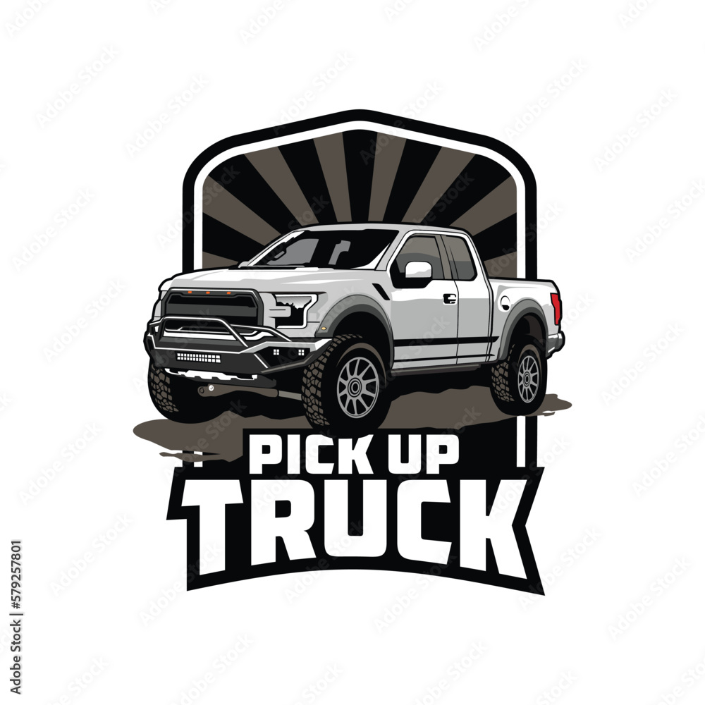 Obraz premium truck vector american truck 4wd vector truck pick up truk illustration of a car 