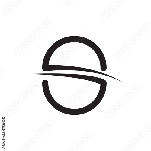 letter S slash logo icon illustration.