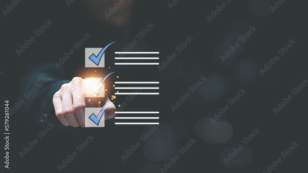 man-check-mark-about-exploring-topics-in-the-virtual-form-check-sheet