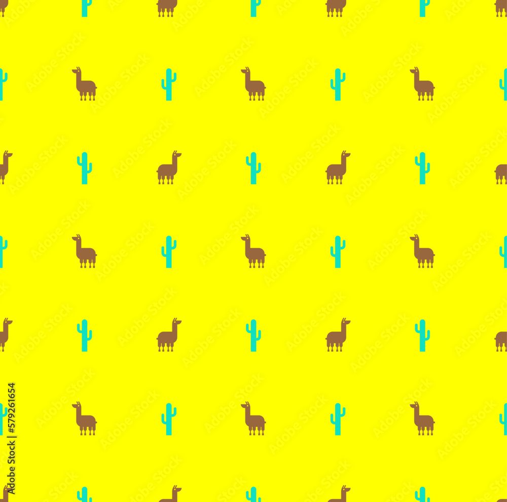 llama alpaca cartoon pattern seamless. Ornament of kids fabric