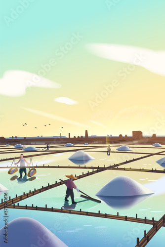 Salt Fields landscape poster