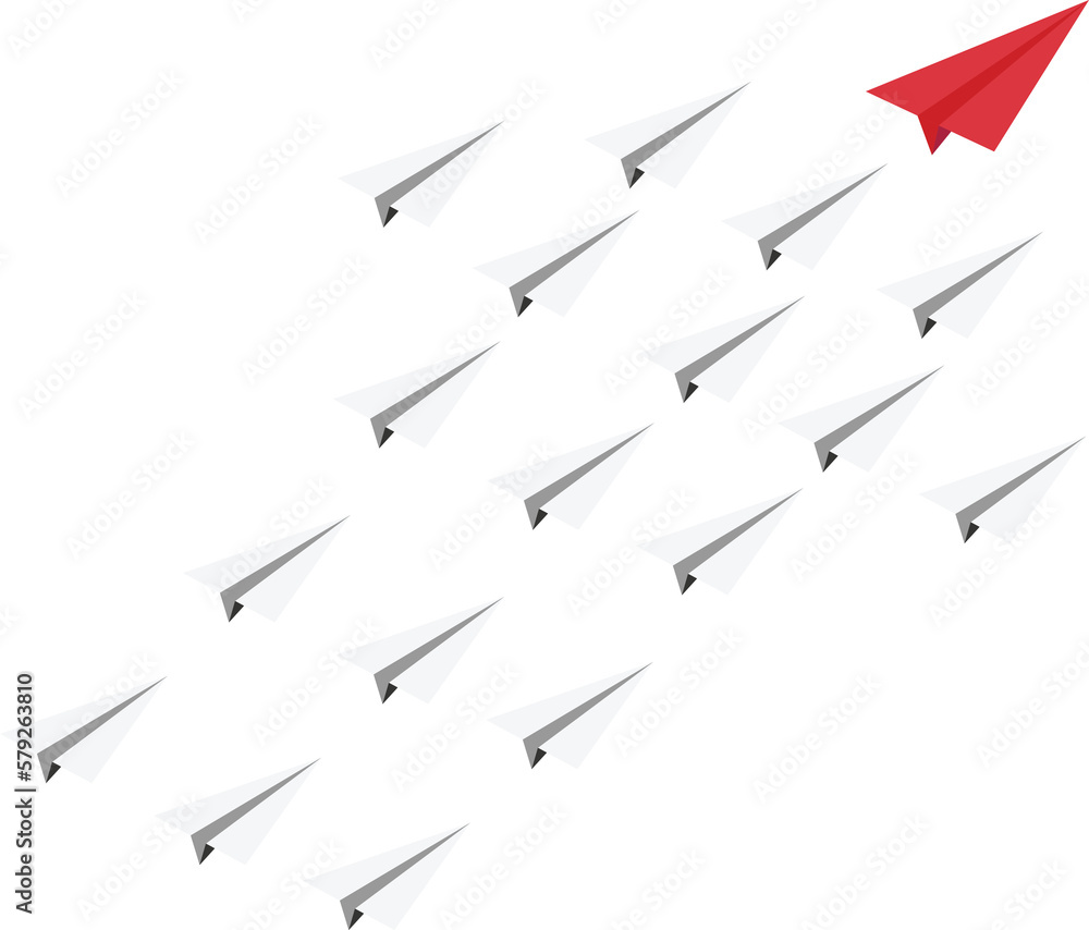 Business Leadership Concept With Red Paper Plane Leading White Airplanes
Business Leadership Concept With Red Paper Plane Leading White Airplanes
