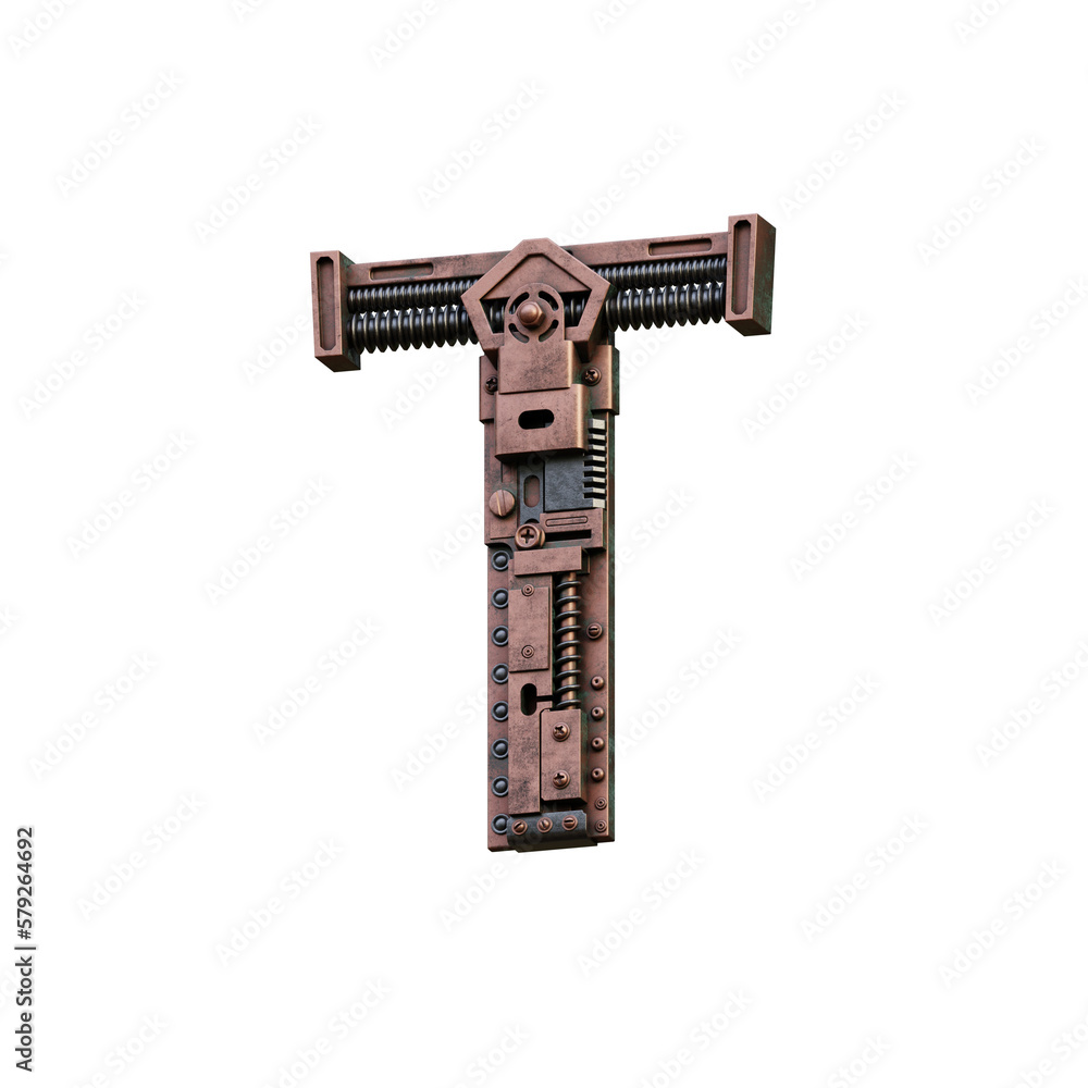 Steampunk 3D Alphabet - View 5 Steampunk 3D Alphabet - View 5