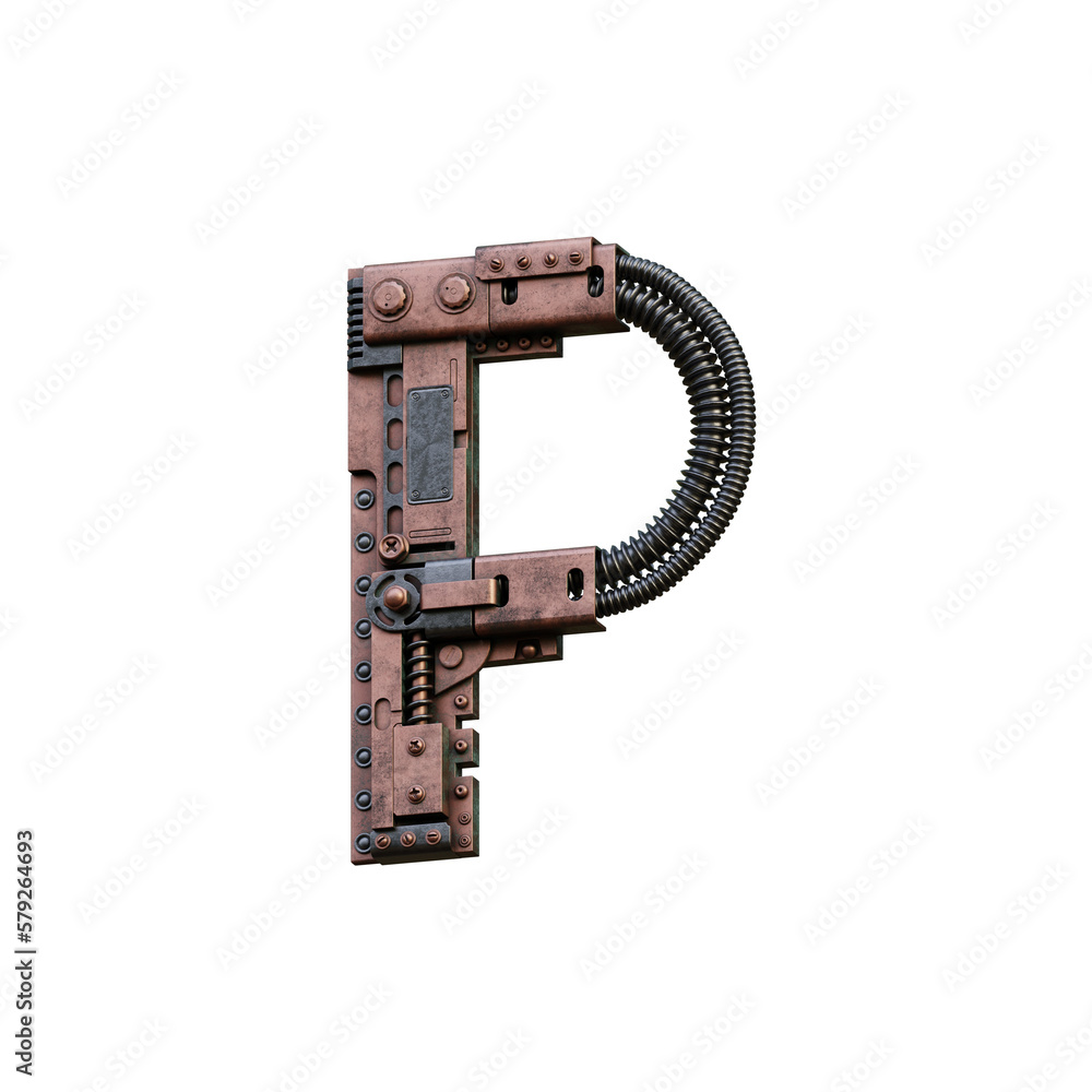 Obraz premium Steampunk 3D Alphabet - View 5