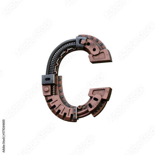 Wallpaper Mural Steampunk 3D Alphabet - View 5 Torontodigital.ca