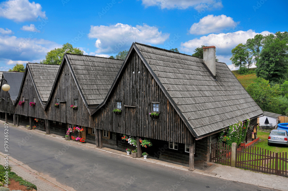 Twelve Apostles - houses weavers in village Chelmno Slaskie, Lower Silesian voivodeship, Poland. Twelve Apostles - houses weavers in village Chelmno Slaskie, Lower Silesian voivodeship, Poland.