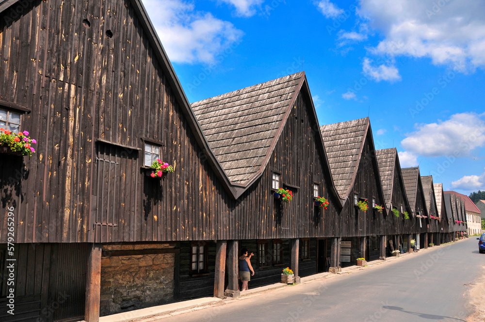 Twelve Apostles - houses weavers in village Chelmno Slaskie, Lower Silesian voivodeship, Poland. Twelve Apostles - houses weavers in village Chelmno Slaskie, Lower Silesian voivodeship, Poland.