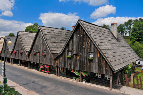 Twelve Apostles - houses weavers in village Chelmno Slaskie, Lower Silesian voivodeship, Poland
