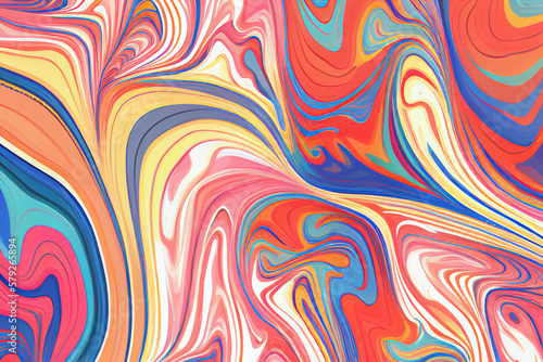 abstract marbling colorful pattern. generative ai