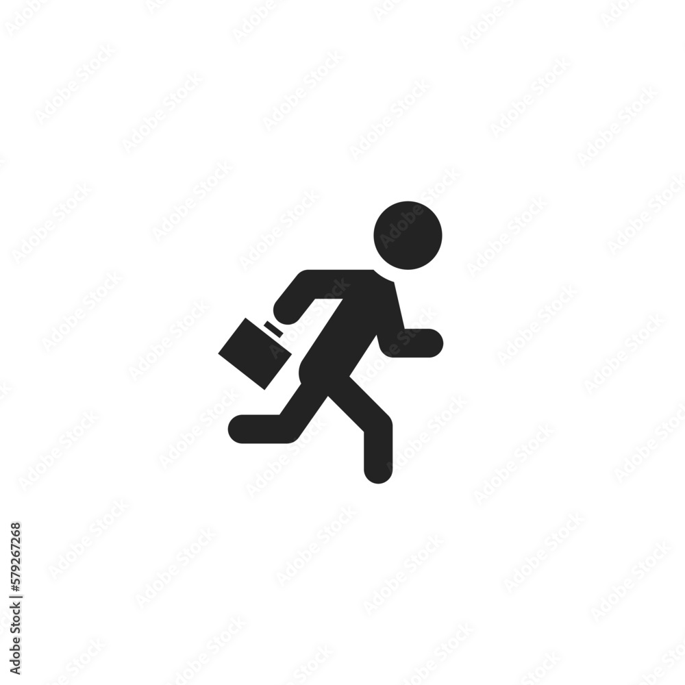 Businessman Running - Pictogram (icon) Businessman Running - Pictogram (icon)