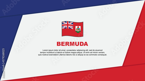 Bermuda Flag Abstract Background Design Template. Bermuda Independence Day Banner Cartoon Vector Illustration. Bermuda Banner