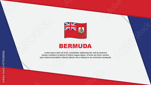 Bermuda Flag Abstract Background Design Template. Bermuda Independence Day Banner Cartoon Vector Illustration. Bermuda Independence Day