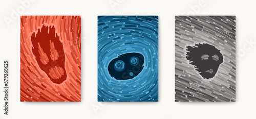 Negative feelings and human states concept. The character is engulfed in a stream of negative emotions and mental disorders. Vector graphics