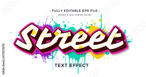 Street editable vector text effect	