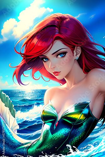 ariel little mermaid - generative ai