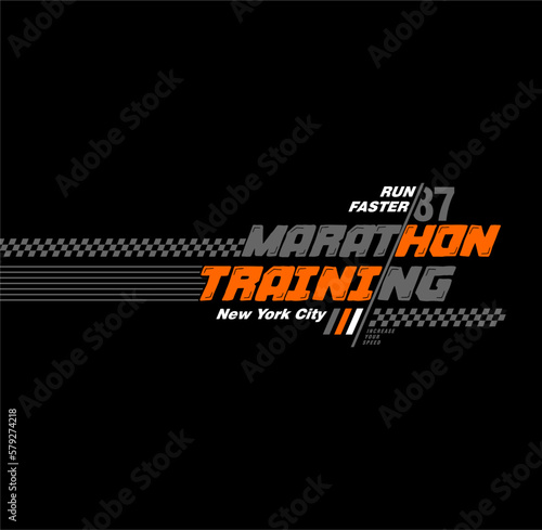 Run Faster,New York Tee Graphic Design Vector illustration