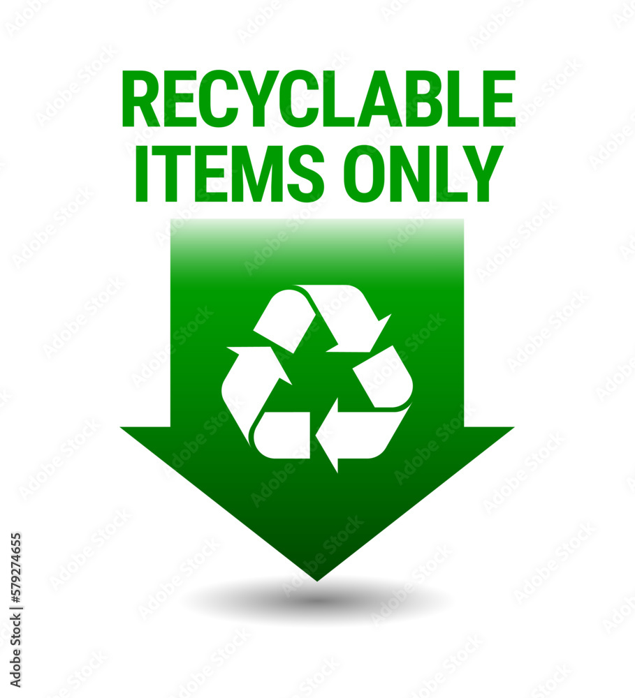 Recycling point sign poster vector concept Recycling point sign poster vector concept