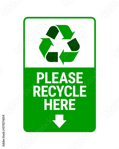 Recycling point sign poster vector concept