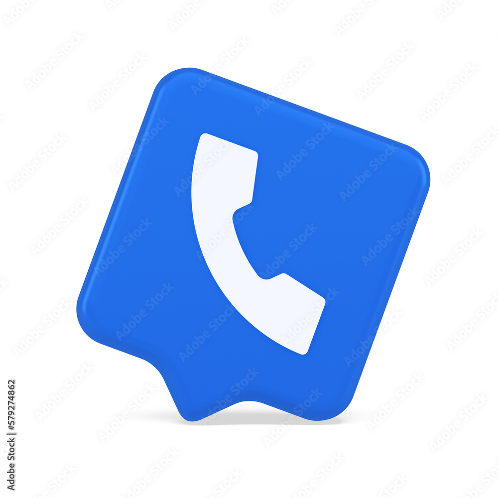 Helpline hotline call center phone handset squared button 3d realistic speech bubble icon Helpline hotline call center phone handset squared button 3d realistic speech bubble icon